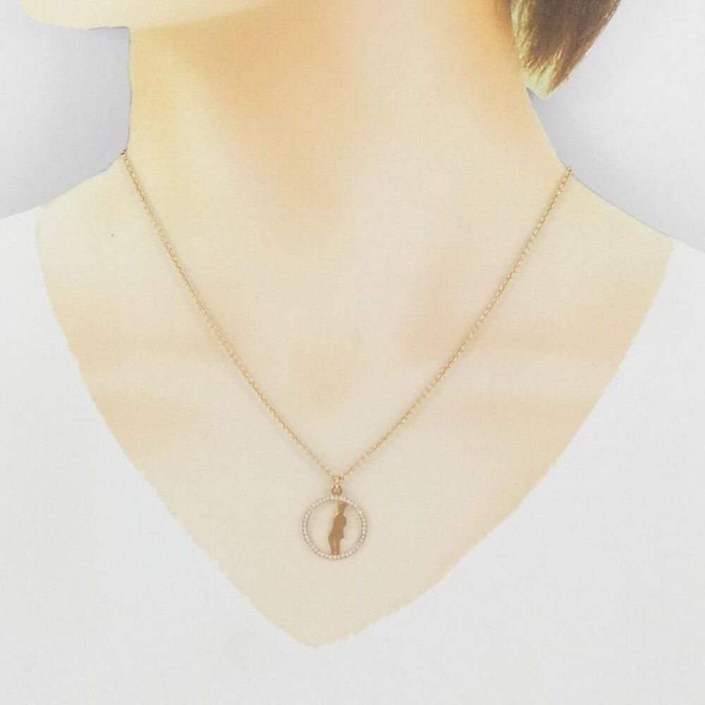 Hermes 750 Pink Gold Diamond Necklace - Picture 6 of 6